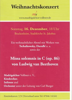 Flyer Weihnachtskonzert Brackenheim